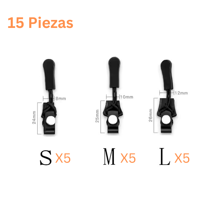 Kit Reparación Cremalleras (15 / 30 Piezas)