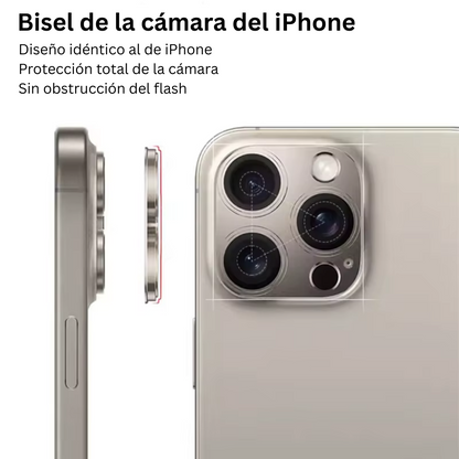 Protector Metálico de Cámara para iPhone